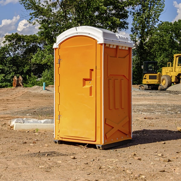 how often are the portable toilets cleaned and serviced during a rental period in Doniphan County